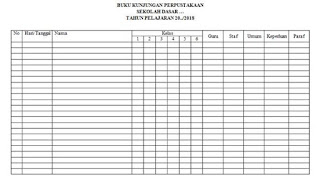 Buku kunjungan perpustakaan sekolah dasar  Contoh Buku Kunjungan Perpustakaan Sekolah Dasar