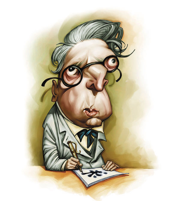 William Butler YEATS caricature