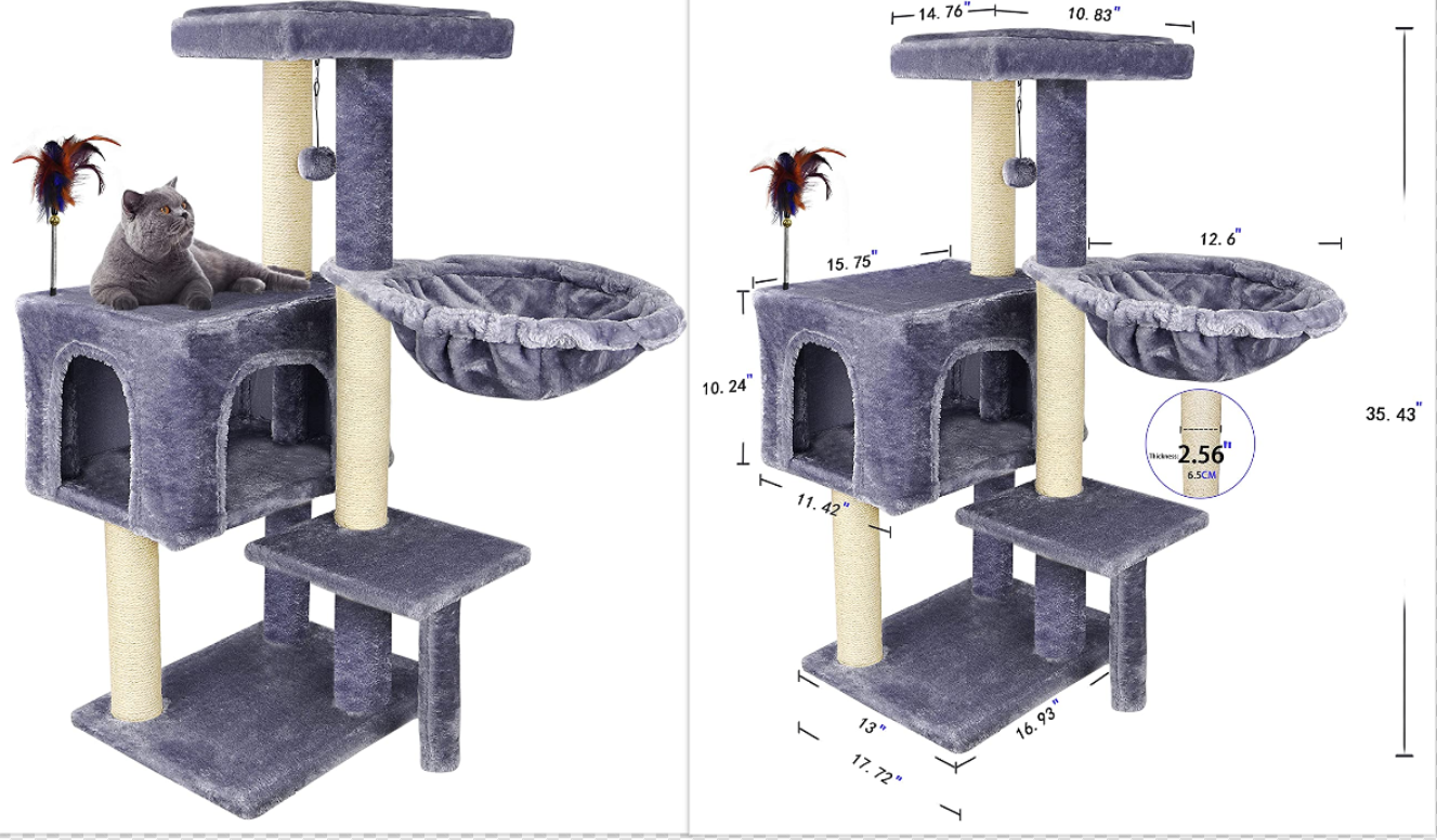 AIWIKIDE Cat Tree under $40: best value for the money