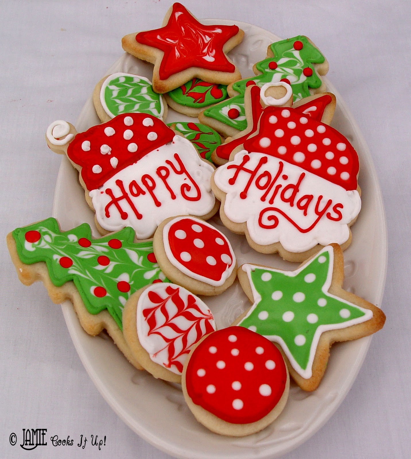 Christmas Sugar Cookies with Glaze Icing