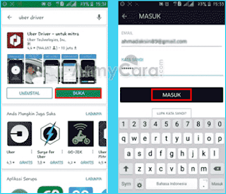 syarat daftar Uber online