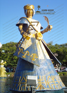 orixás candomble statues at dique do tororo