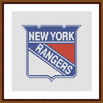 New York Rangers counted cross stitch pattern