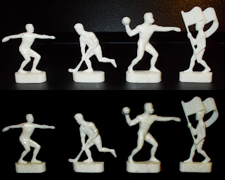 Basketball Player; Demi Rond; Demi Ronde Bosse; Demi-Ronde Bosse; Discus Thrower; Flag Barer; Hockey Player; Melbourne Athletes; Melbourne Australia; Melbourne Olympics; Olympic Games; Premium Flats; Premium Sportsmen; Premium Toy Figures; Semi Flat; Semi-Flats; Small Scale World; smallscaleworld.blogspot.com; Sports; Sports Figures; Sports Premiums; Sportsmen;