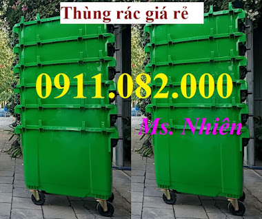 Giá rẻ thùng rác 660 lít tại vĩnh long- thùng rác nhựa hdpe 660 lít- lh 0911082000