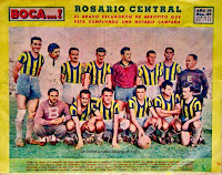 CLUB ATLÉTICO ROSARIO CENTRAL - Rosario, Argentina - Temporada 1946 - Santiago Armándola, José Casalini, César Castagno, Roberto Quatrocchi, Alfredo Fógel, Lidoro Soria, Angel Fernández Roca (entrenador); Ángel De Cicco, Benjamín Santos, Federico Geronis, Waldino Aguirre y Rubén Marracino - Rosario Central fue 7º en la competición de la 1ª División argentina