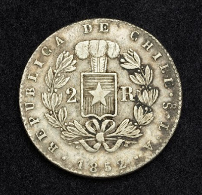 Chile 2 Reales Silver Coin
