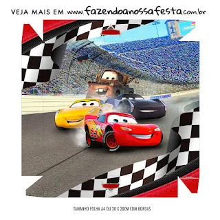 Cars 3: Cajas para Fiesta para Imprimir Gratis.