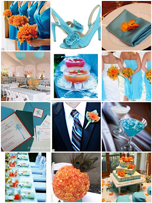 Wedding Colors Teal Orange