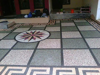 Gambar Foto Desain Motif Batu Sikat Carport