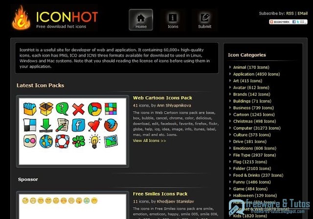 IconHot : plus de 60000 icônes gratuites à votre disposition