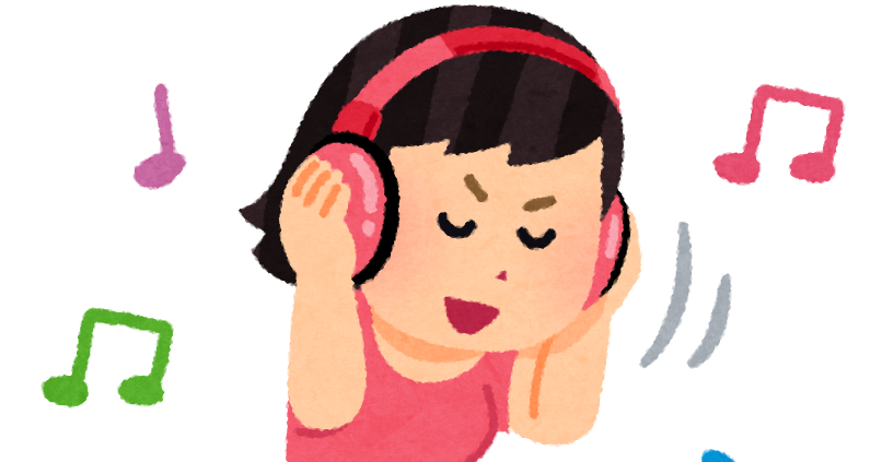 ノリノリで音楽を聴く人のイラスト 女性 かわいいフリー素材集 いらすとや