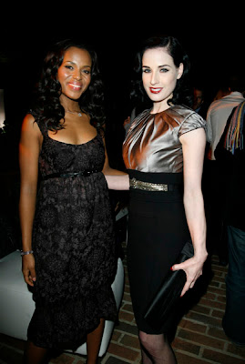 photo Kerry Washington and Dita Von Teese