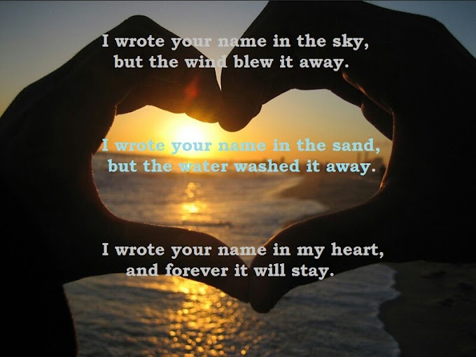 Quotes - I wrote your name 