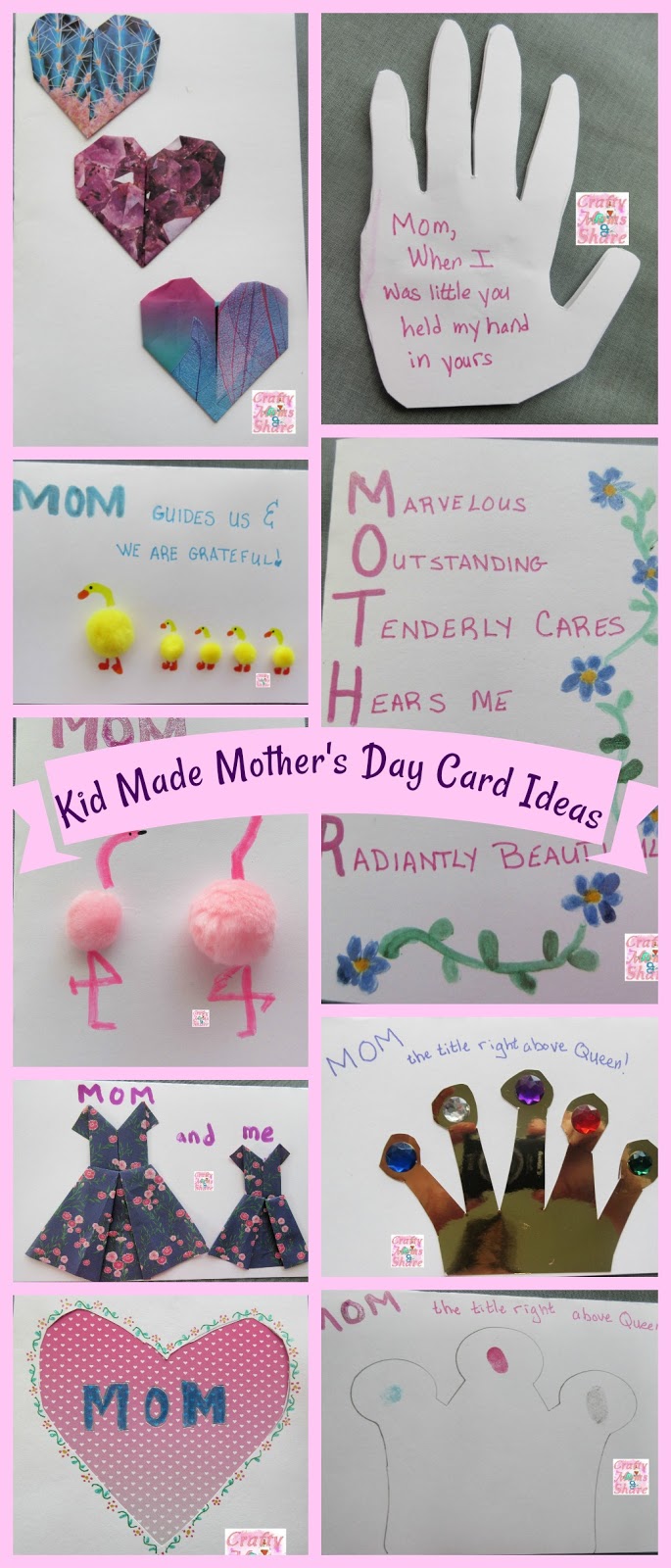 Crafty Moms Share: Kid Made Mother's Day Card Ideas with Round-Up