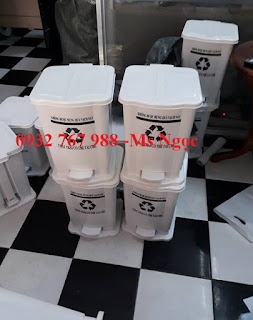 thùng đựng rác thải màu trắng 15 lít