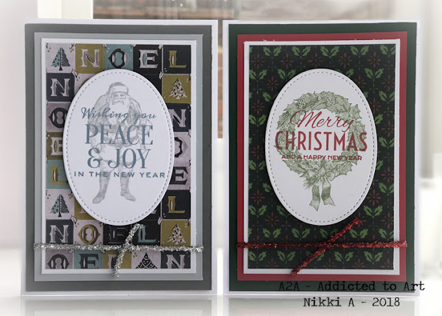 Tim Holtz Festive Overlay stamp set and Christmas Worn Wallpaper