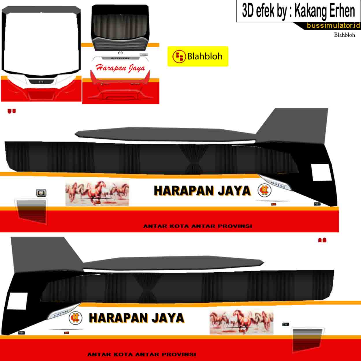 livery bus harapan jaya hd