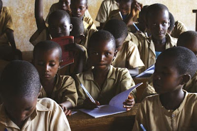 African children in the classroom