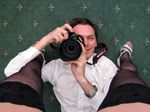 funny man. Funny Man And His Camera