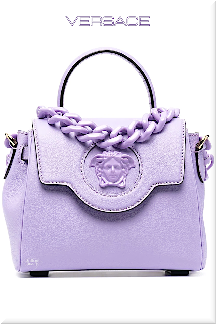 ♦Versace small purple La Medusa top handle bag #versace #bags #purple #brilliantluxury