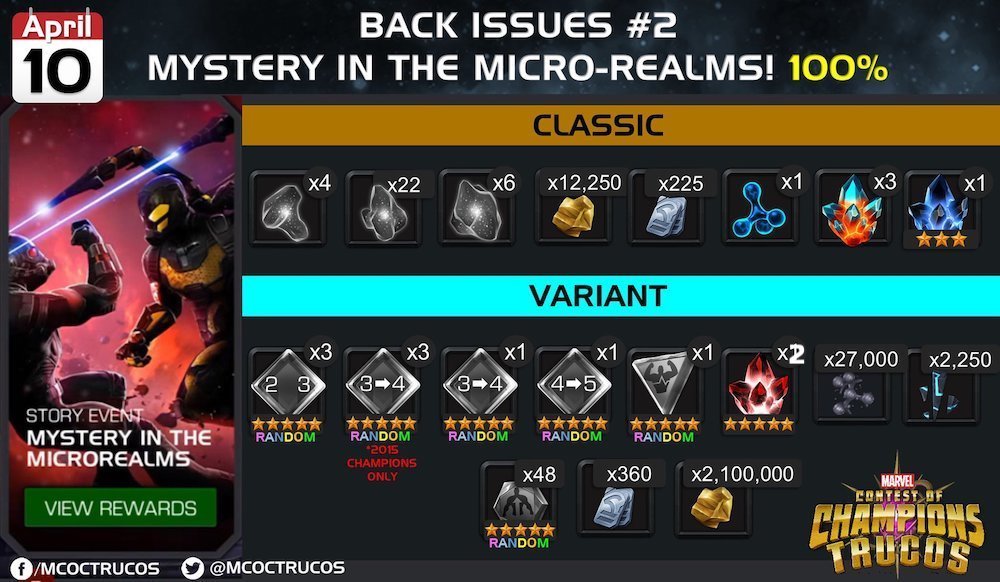 back issue 2 rewards By MCOC Trucos