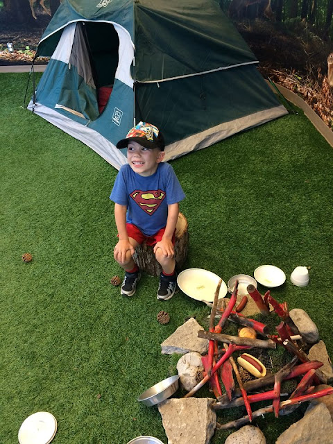 camping, camp fire, Kids Discovery Centre, pretend, tent, wilderness