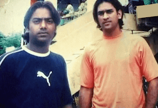 Santosh, Dhoni's childhood friend taught him the helicopter shot.