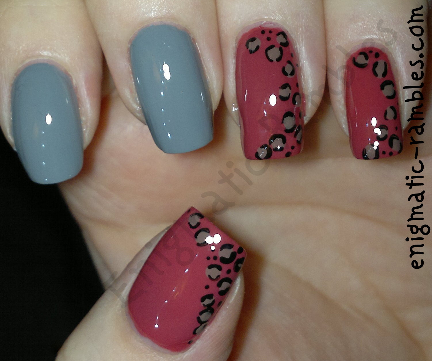 freehand-leopard-print-nails-barry-m-la-femme-grey-cream-elf-smoky-brown