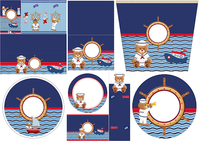 Nice Sailor Bear: Free Printable Candy Bar Labels.