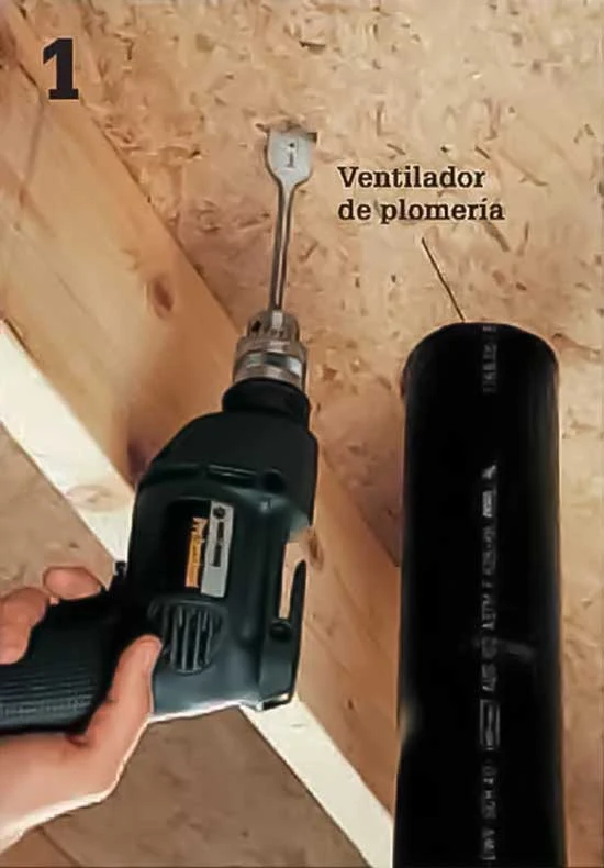 Instalaciones eléctricas residenciales - perforando agujero en la parte inferior