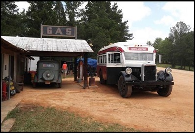 gas station bus