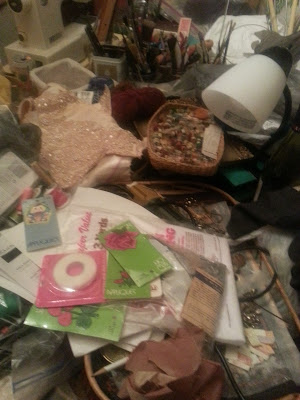 the mess on the table in my studio