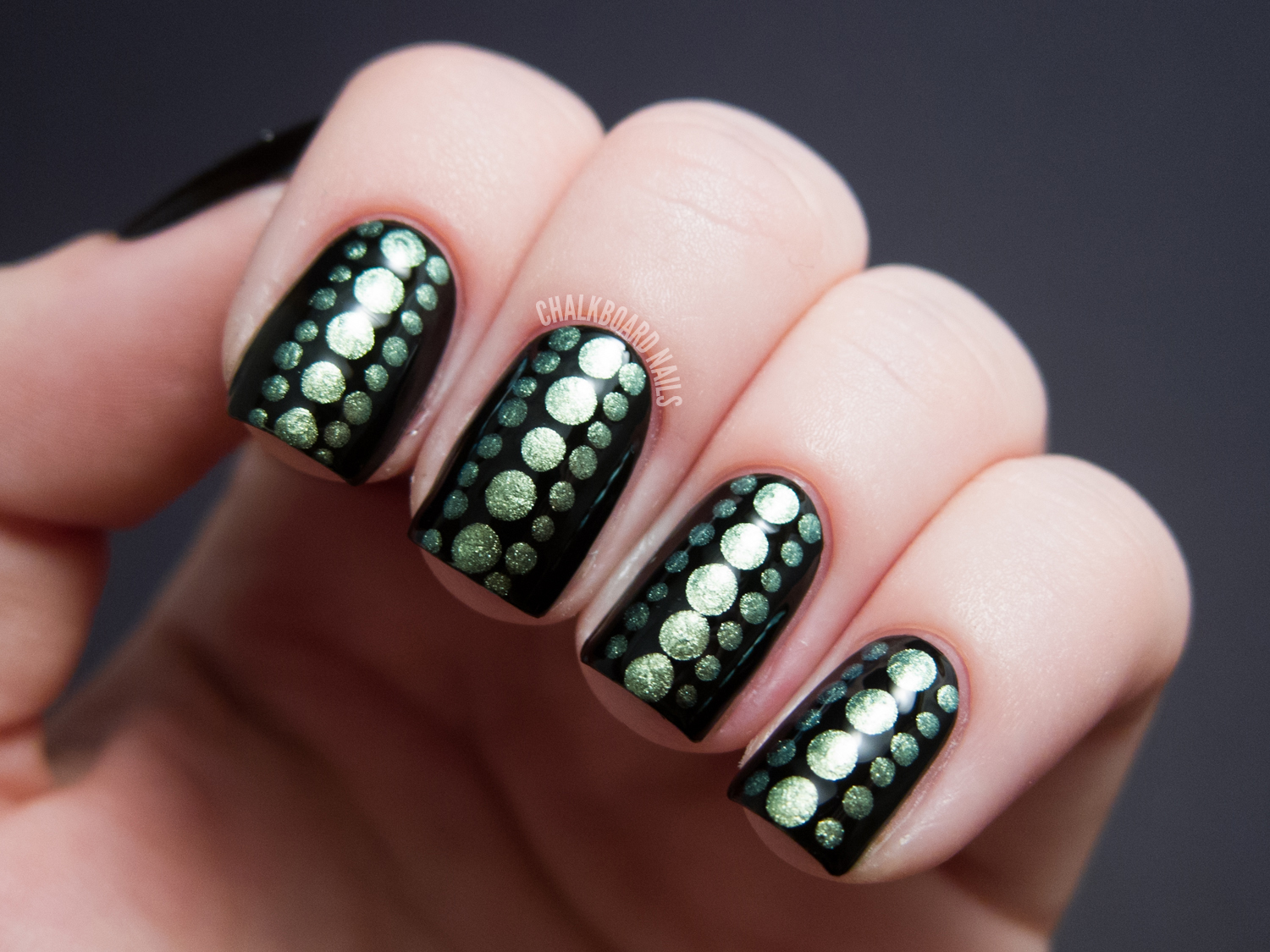 Reptilian Dot Nail Art | Chalkboard Nails | Nail Art Blog