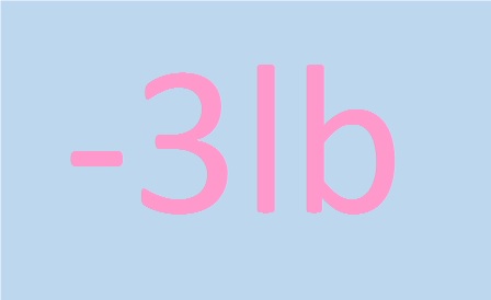 Graphic saying -3lb