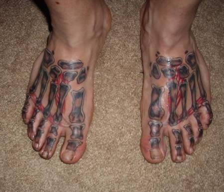 Bizarre Foot Tattoos