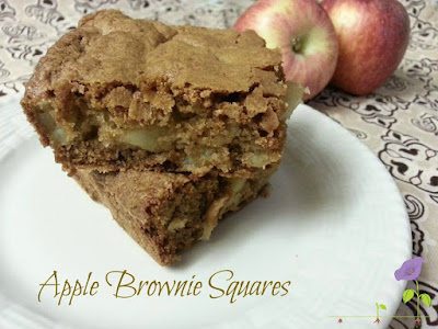 Apple Brownie Squares - #ConveyAwareness