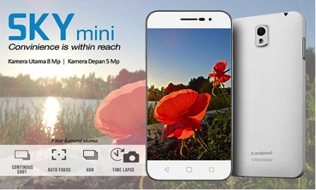 Harga HP Coolpad Sky Mini E560, Spesifikasi Kamera 8 MP 