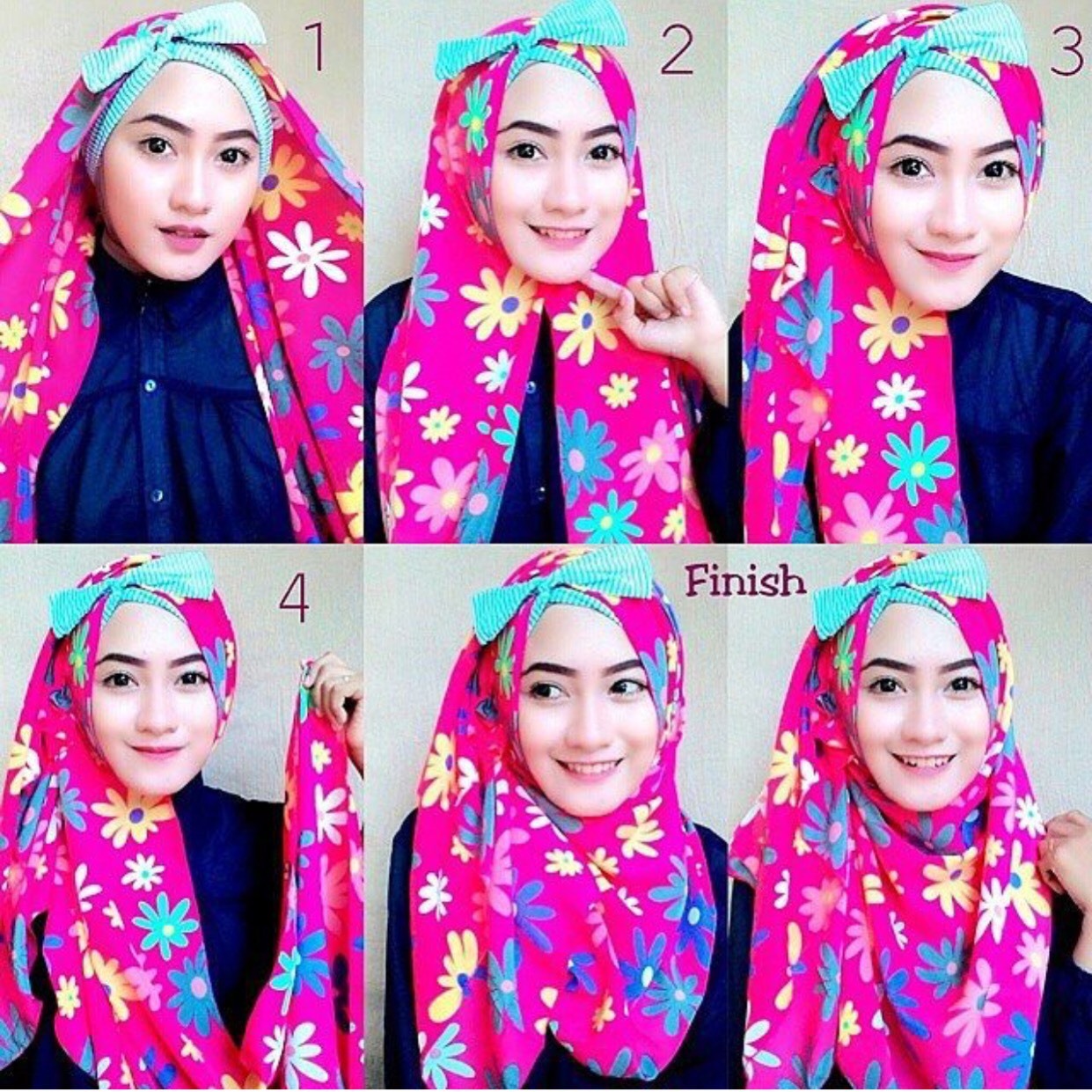 23 Foto  Pashmina Headband Paling Update Tutorial