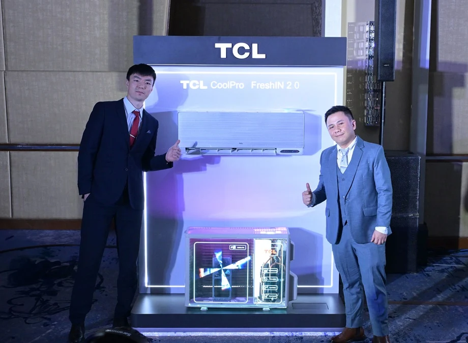 TCL PH Product Manager for Air Solutions Technologies Mr. Bert Cheung and Sales Director for Business Development and Diversified Products Mr. Jay Guanzon