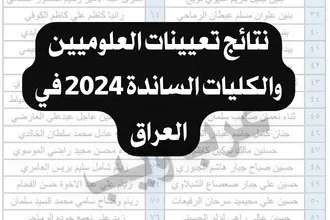 نتائج تعيينات العلوميين والكليات الساندة 2024 في العراق