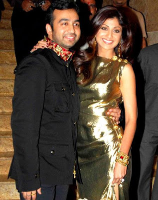 Bollywood Actress Shilpa Shetty with her fiancé Raj Kundra