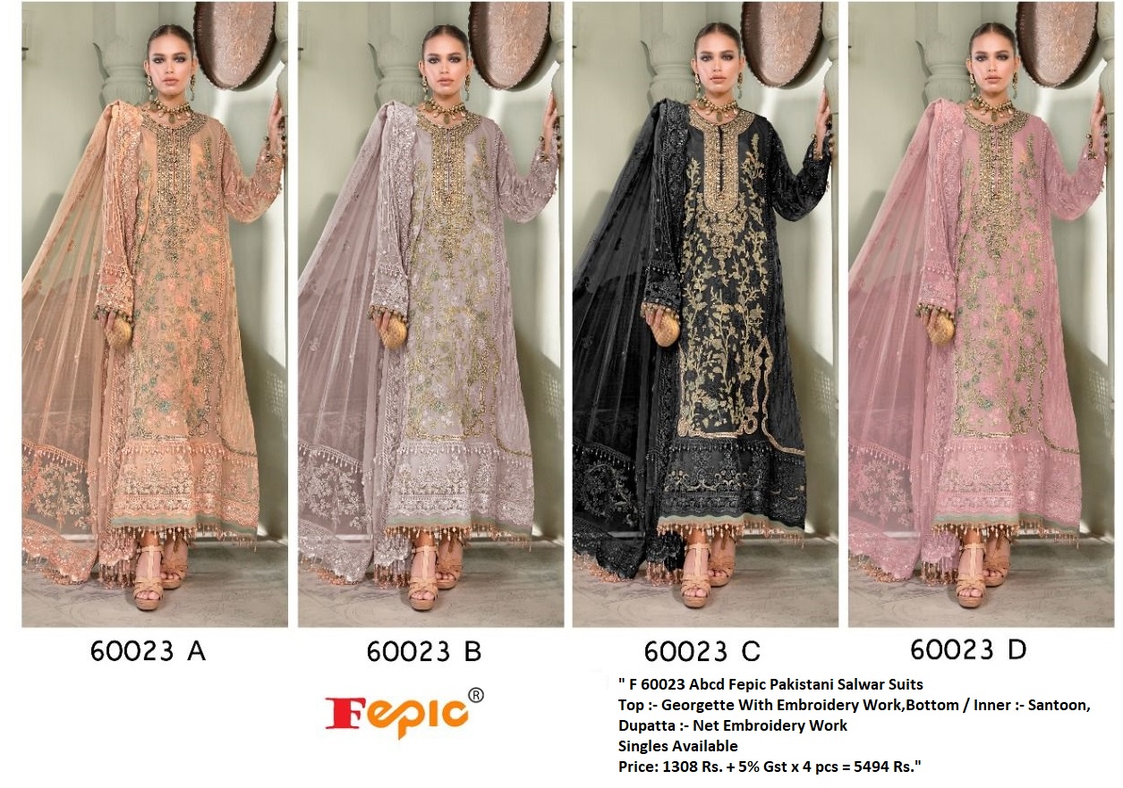 Fepic F 60023 Abcd Pakistani Suits Catalog Lowest Price