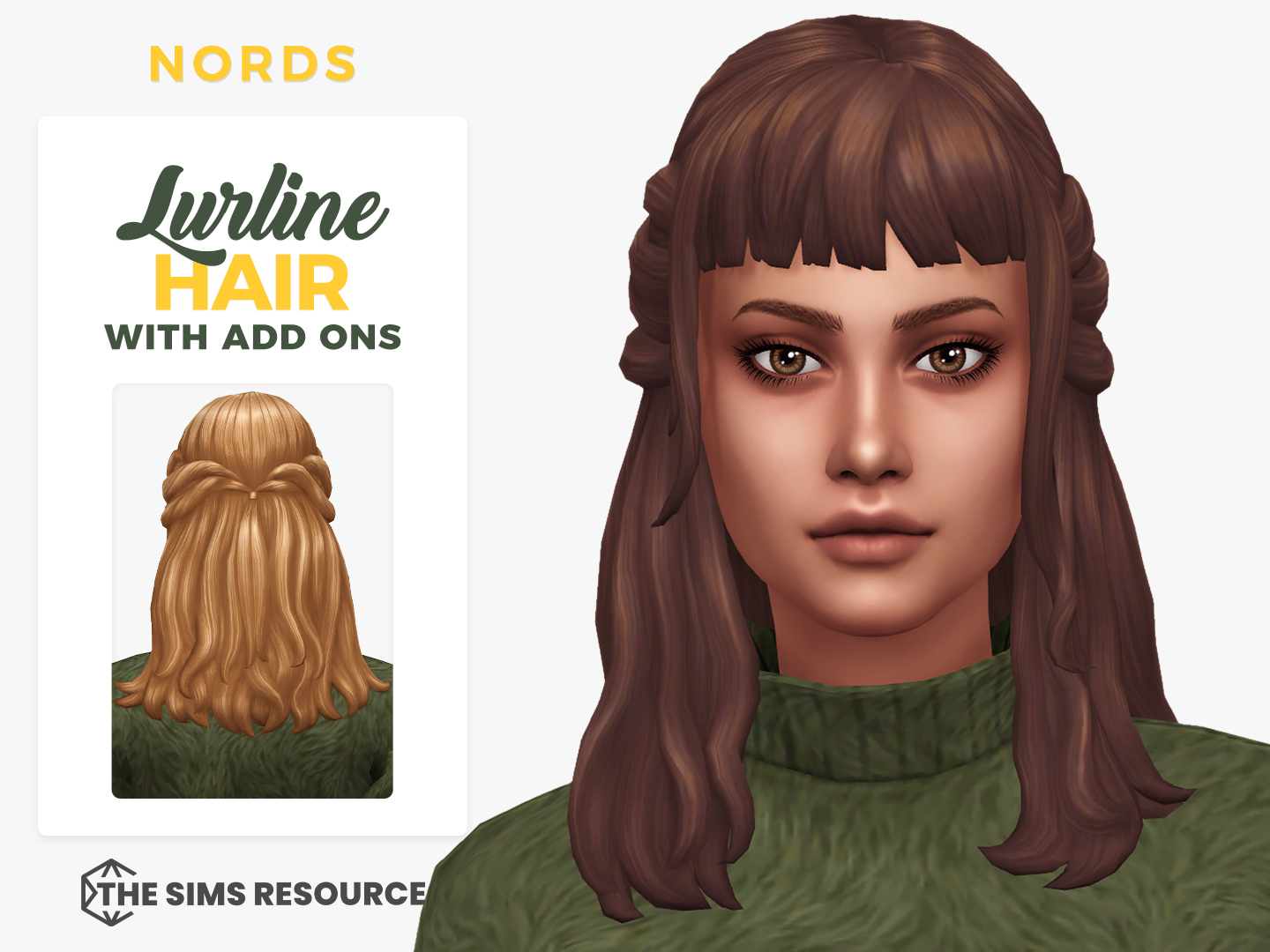 Lurline Sims 4 CC Hair