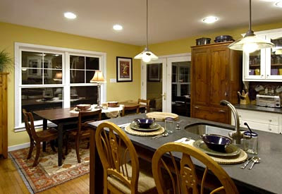 Yellow Country Kitchens on Seating  Painted Yellow Kitchen Stools Echo The Yellow Kitchen Walls