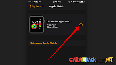Cara Membackup settingan Apple Watch