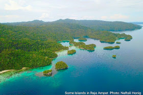 Drone picture of Raja Ampat