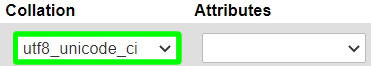 setting database table collation