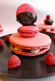 macarons rose framboise