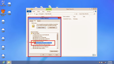 1Learn how to disable show or don't show hidden files and folders in windows 8 step16